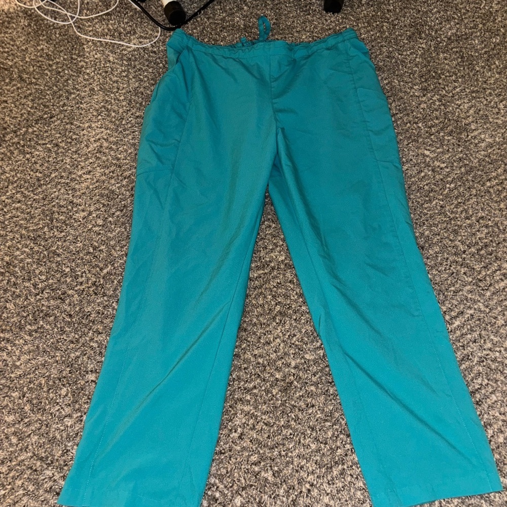 WonderWink Women's Aqua Wide Leg Scrub Pants Size 2XL